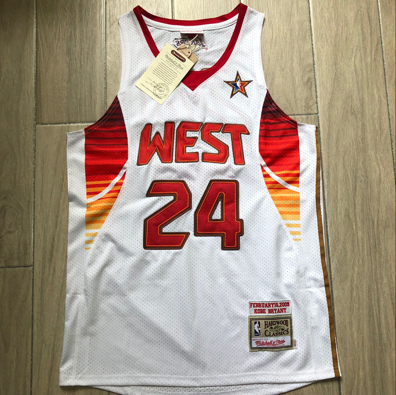2020 Men Los Angeles Lakers #24 Bryant white 2009 All Star Nike NBA Jerseys Print
